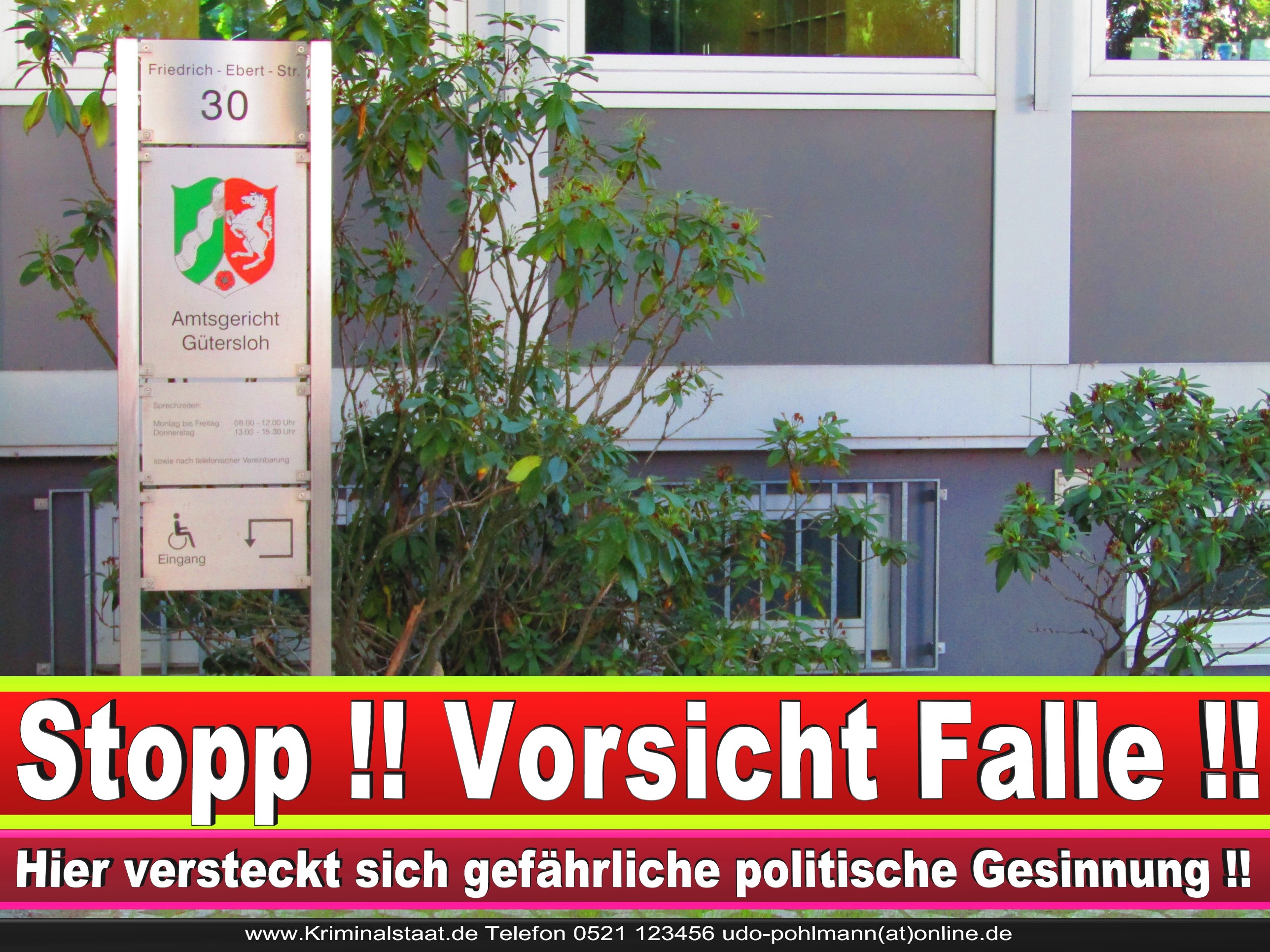AMTSGERICHT GÜTERSLOH 2 LANDTAGSWAHL BUNDESTAGSWAHL BÜRGERMEISTERWAHL