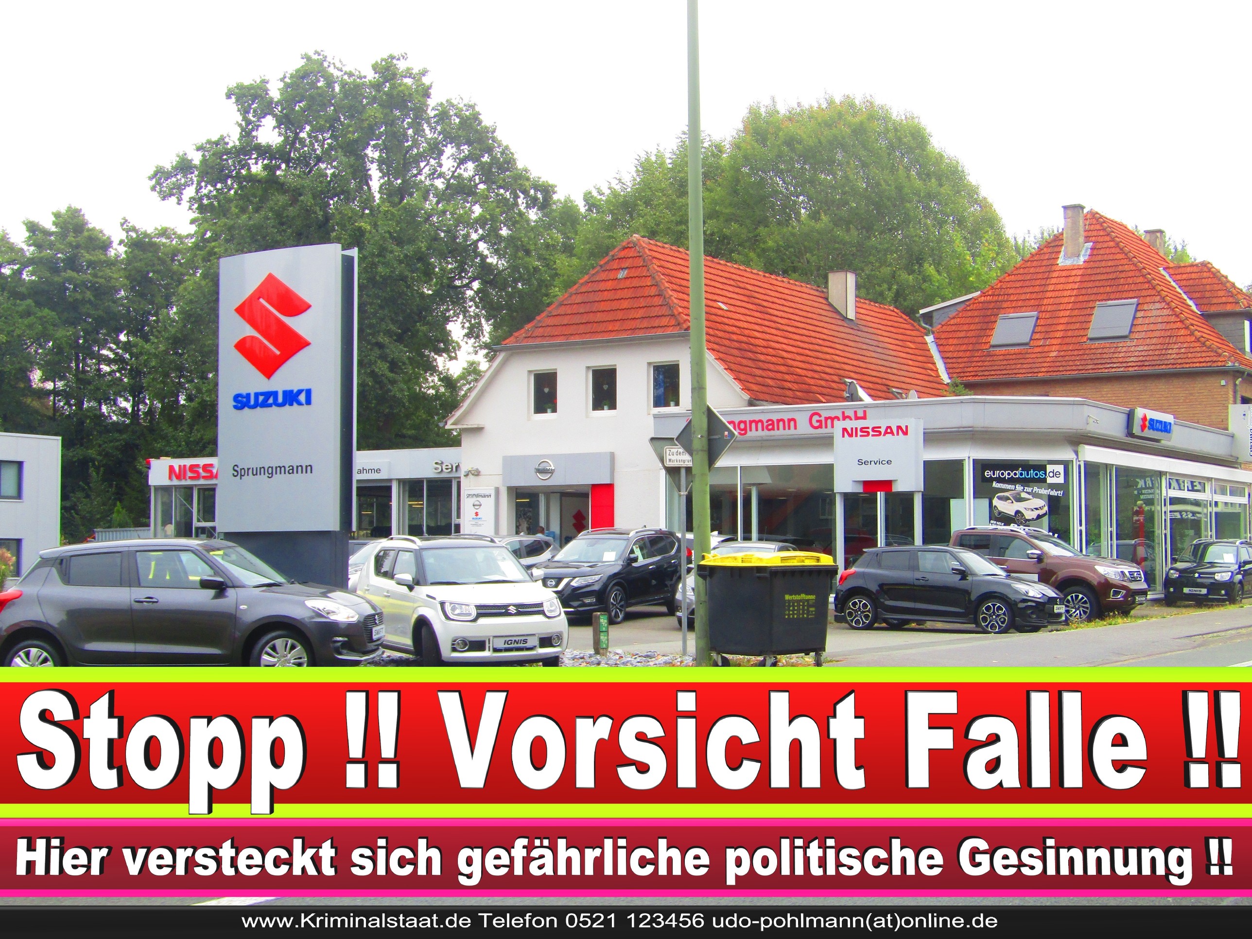 AUTOHAUS SPRUNGMANN CDU BIELEFELD 3 LANDTAGSWAHL BUNDESTAGSWAHL BÜRGERMEISTERWAHL