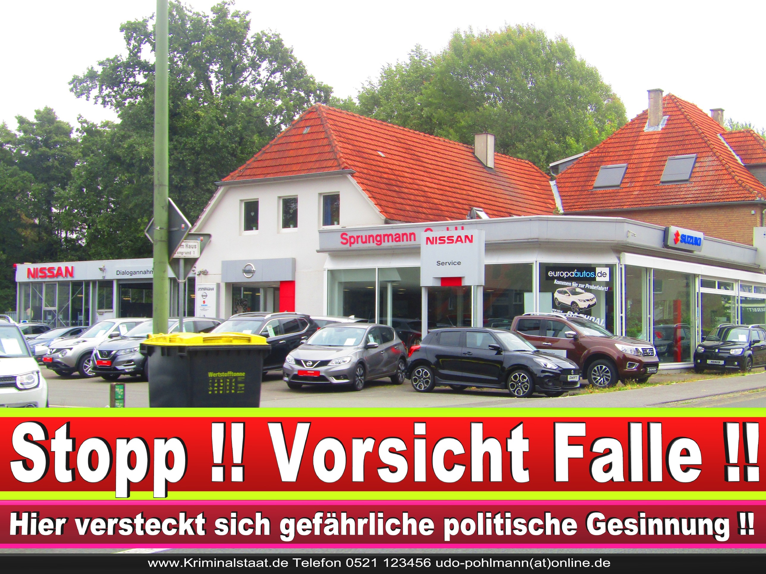 AUTOHAUS SPRUNGMANN CDU BIELEFELD 4 LANDTAGSWAHL BUNDESTAGSWAHL BÜRGERMEISTERWAHL