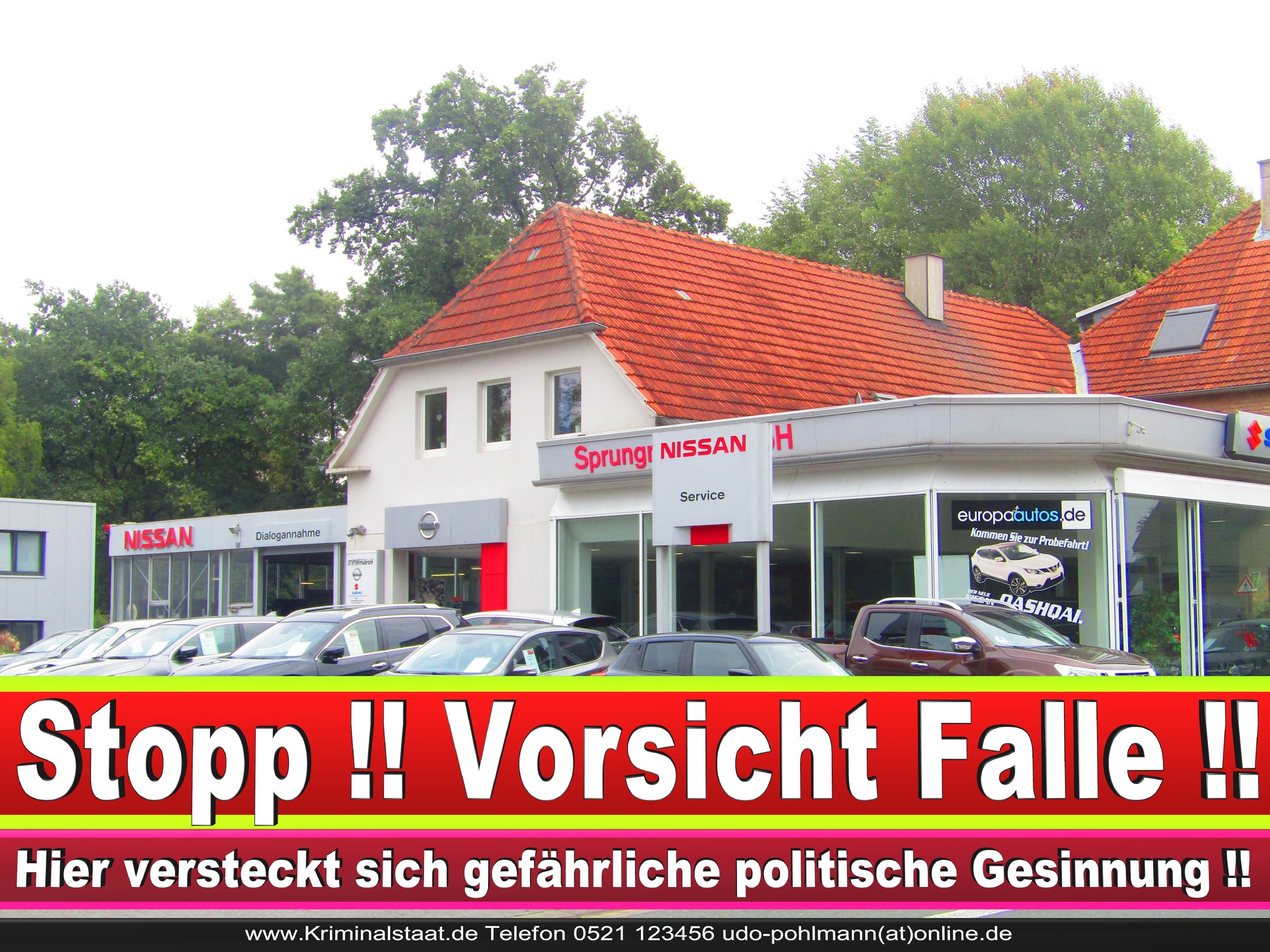 AUTOHAUS SPRUNGMANN CDU BIELEFELD 5 LANDTAGSWAHL BUNDESTAGSWAHL BÜRGERMEISTERWAHL