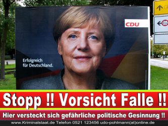 Angela Merkel Wahlplakat Wahlwerbung Bielefeld Volksverhetzung Durch Religion 1