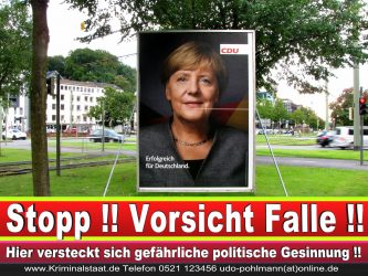 Angela Merkel Wahlplakat Wahlwerbung Bielefeld Volksverhetzung Durch Religion 3