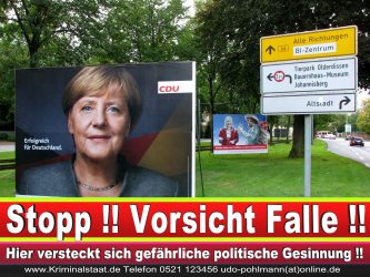 Angela Merkel Wahlplakat Wahlwerbung Bielefeld Volksverhetzung Durch Religion 5