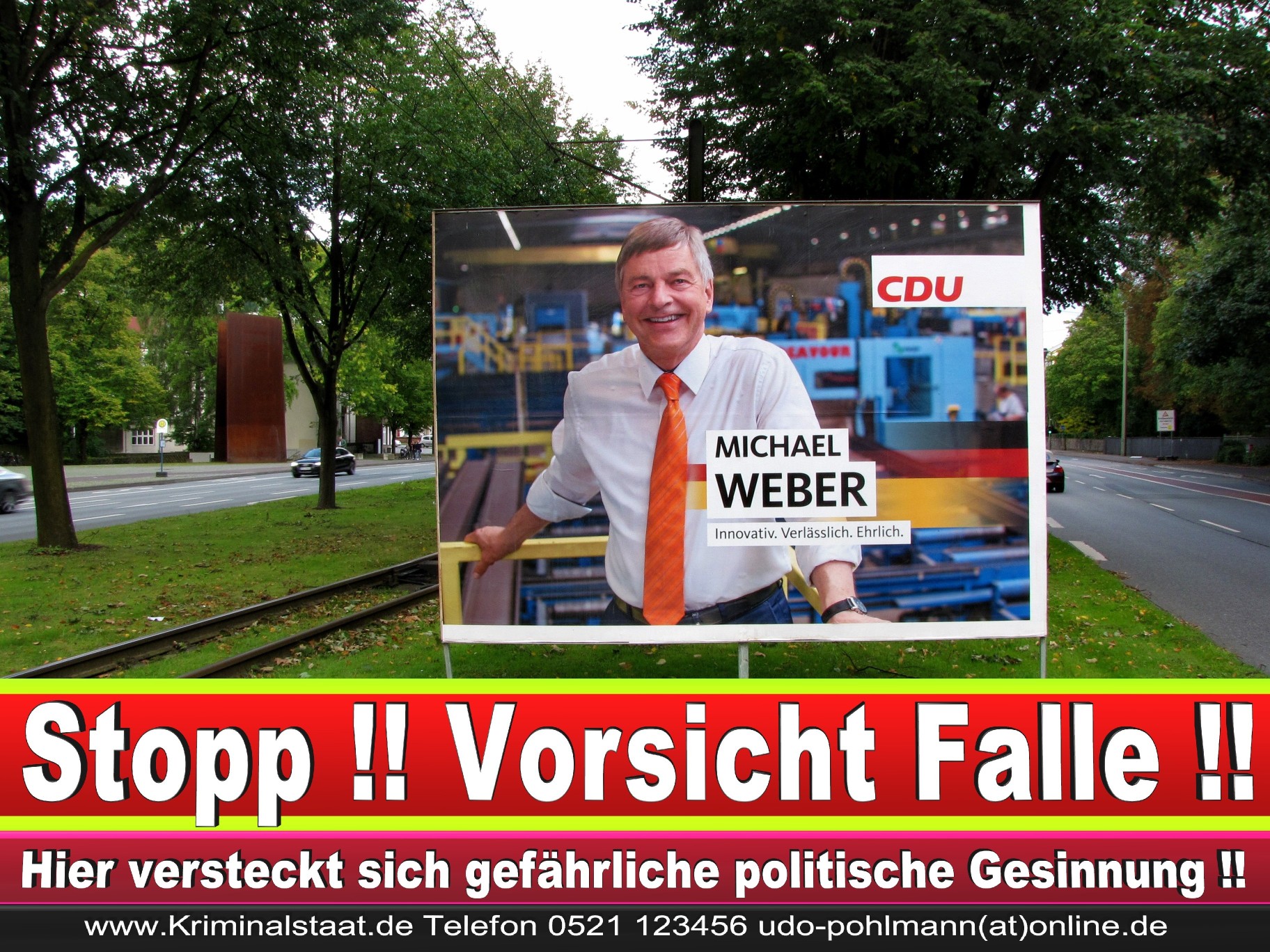 Michael Weber CDU Wahlplakat Wahlwerbung Bielefeld Volksverhetzung Durch Religion 6