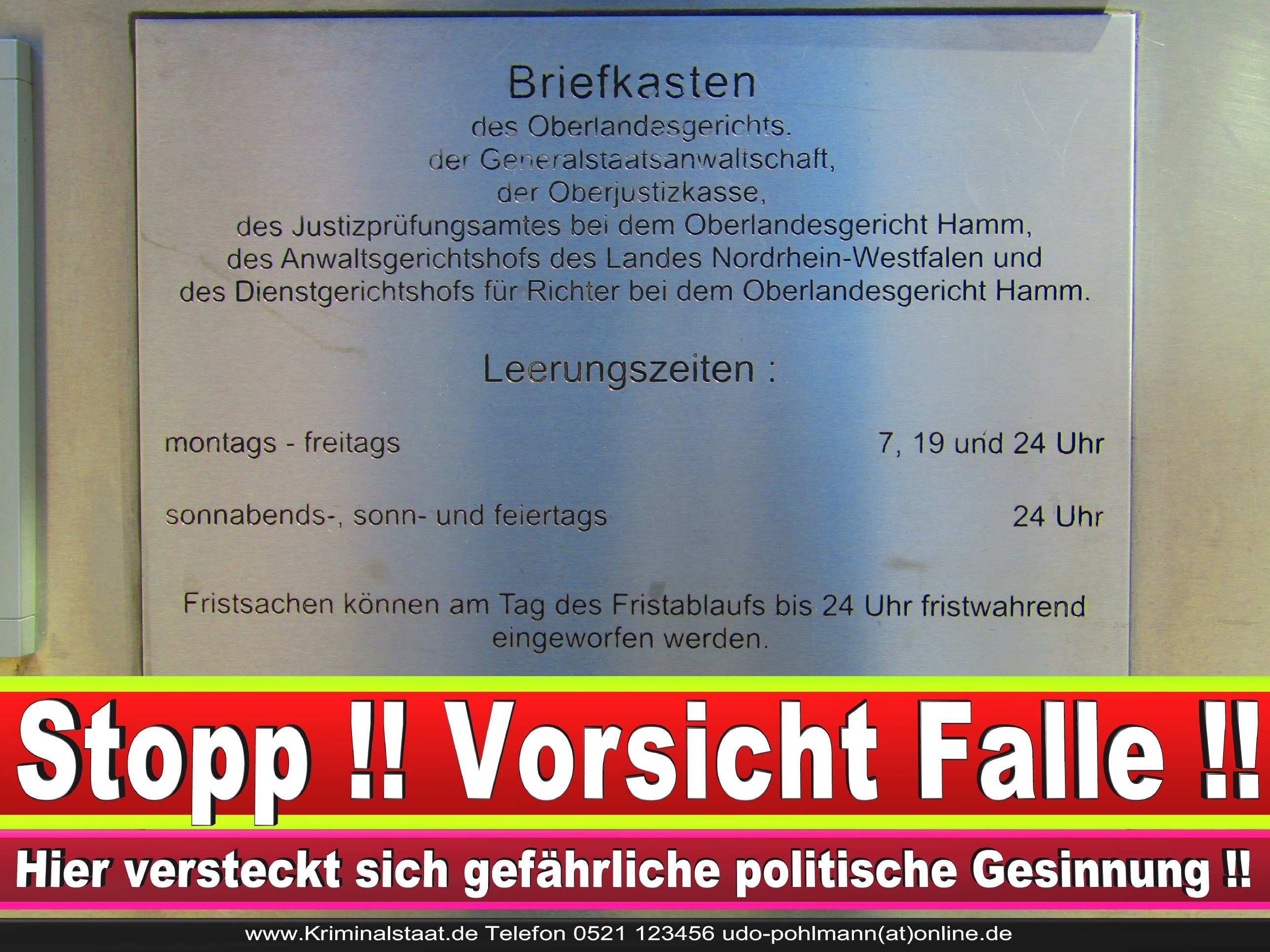 OLG Hamm Oberlandesgericht Hamm Landgericht Polizei Staatsanwaltschaft Generalstaatsanwaltschaft StA GeStA Praktikum Korruption Rechtsbeugung Richter Justiz Justizministerium (31)