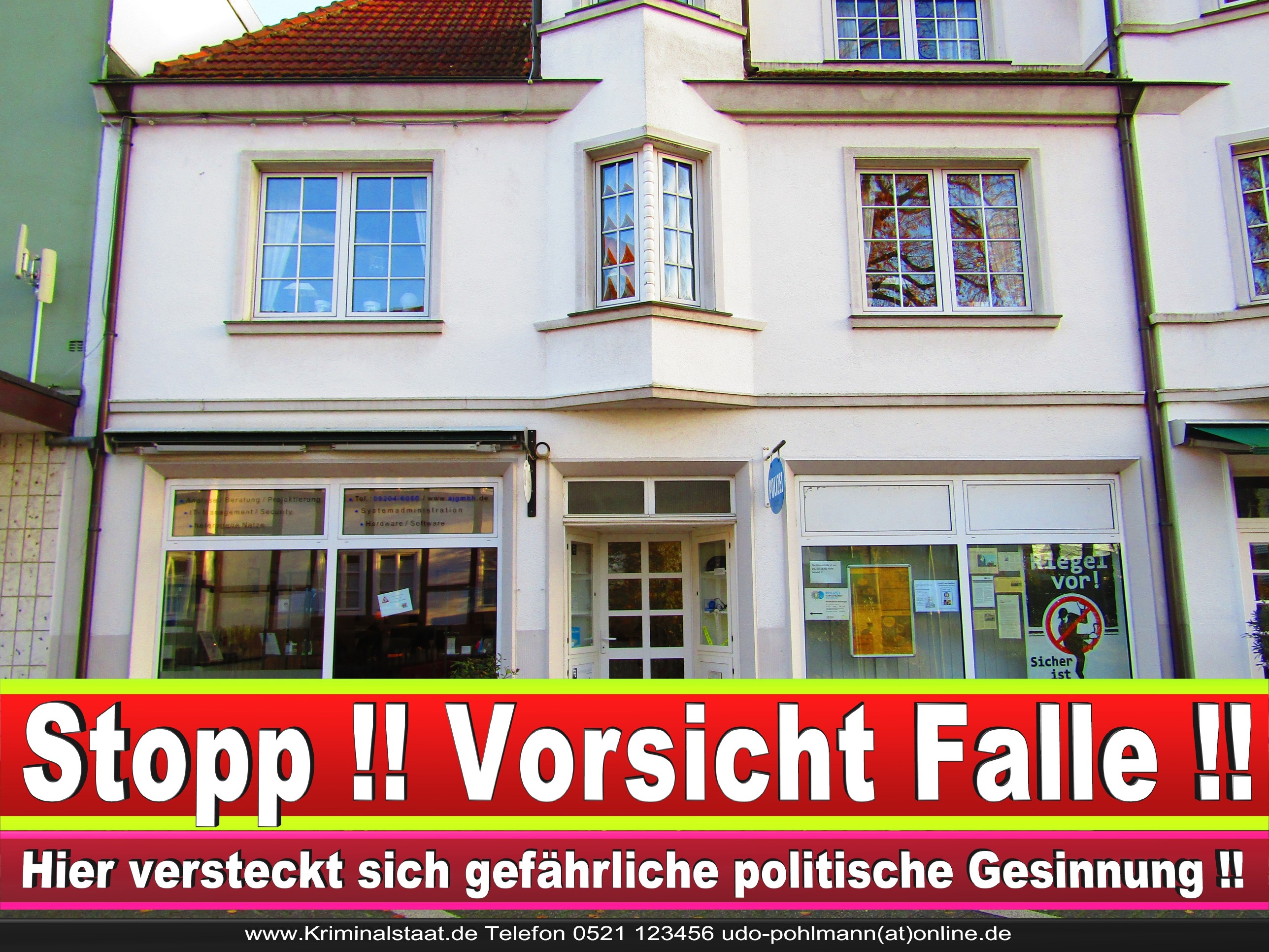 Polizei Steinhagen CDU SPD FDP Ortsverband CDU Bürgerbüro CDU SPD Korruption Polizei Bürgermeister Karte Telefonbuch NRW OWL (1)