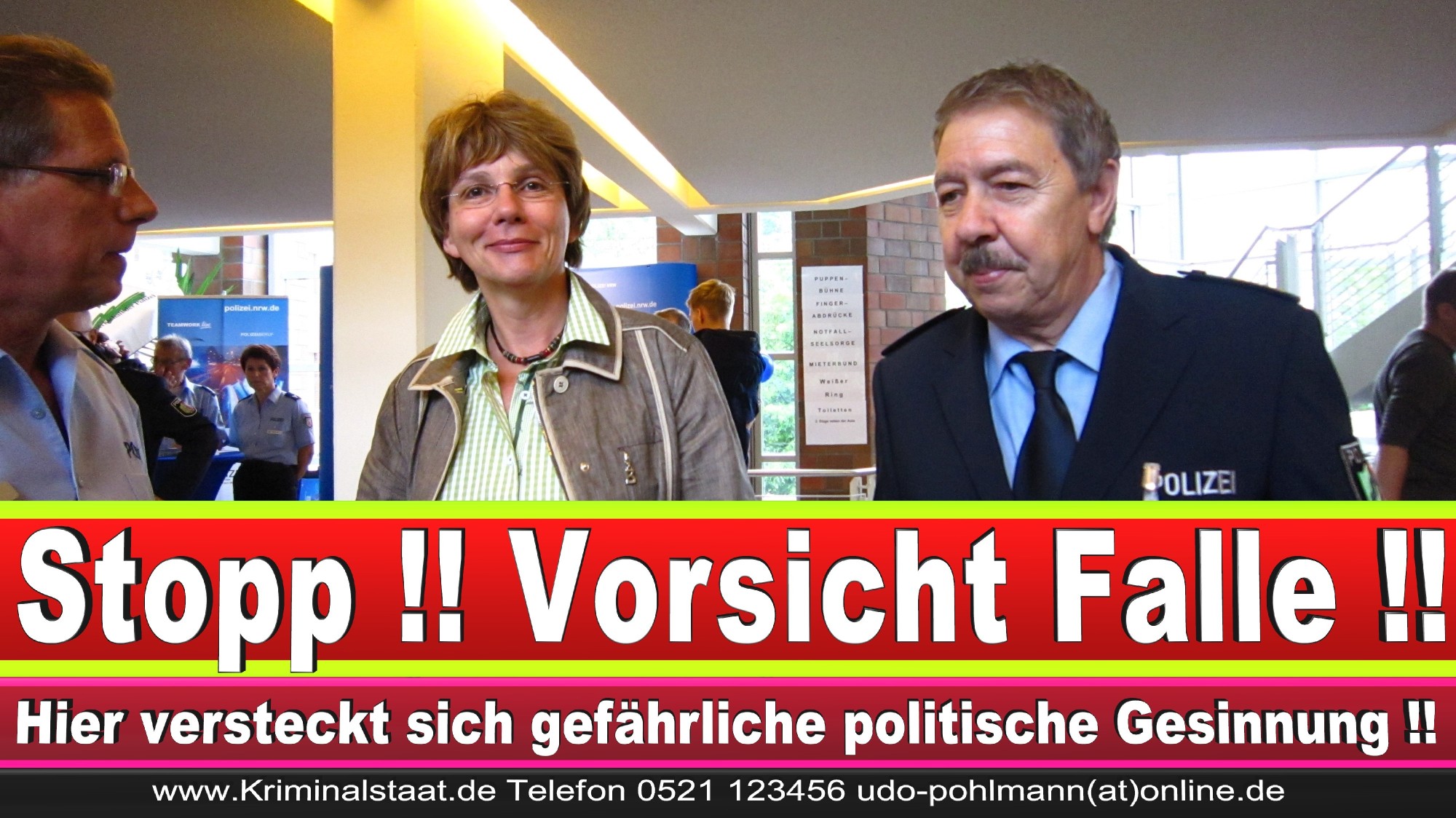 Polizeipräsidentin Katharina Giere Polizei Bielefeld NRW Erwin Südfeld Horst Kruse Polizeiuniform Polizeigewalt DEMONSTRATION Bahnhof (21) 1