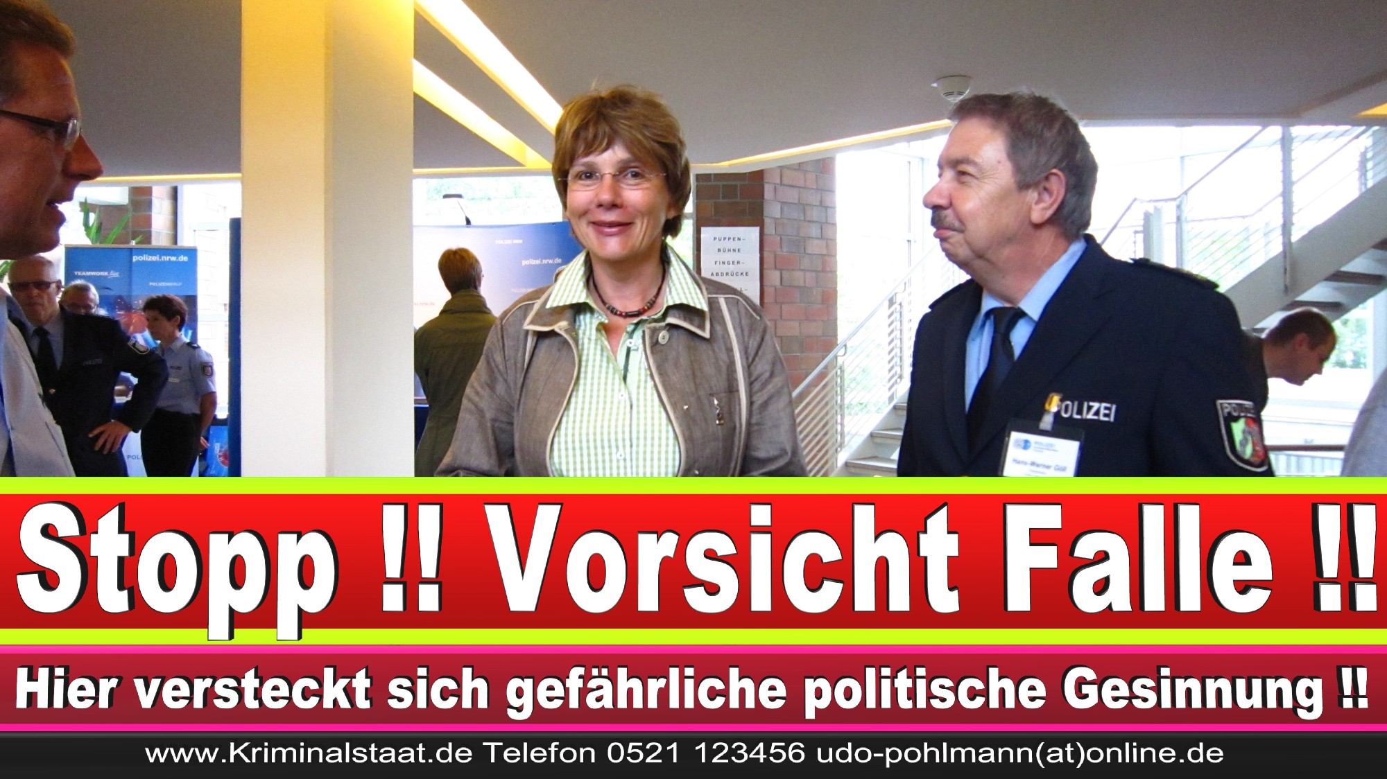 Polizeipräsidentin Katharina Giere Polizei Bielefeld NRW Erwin Südfeld Horst Kruse Polizeiuniform Polizeigewalt DEMONSTRATION Bahnhof (24) 1