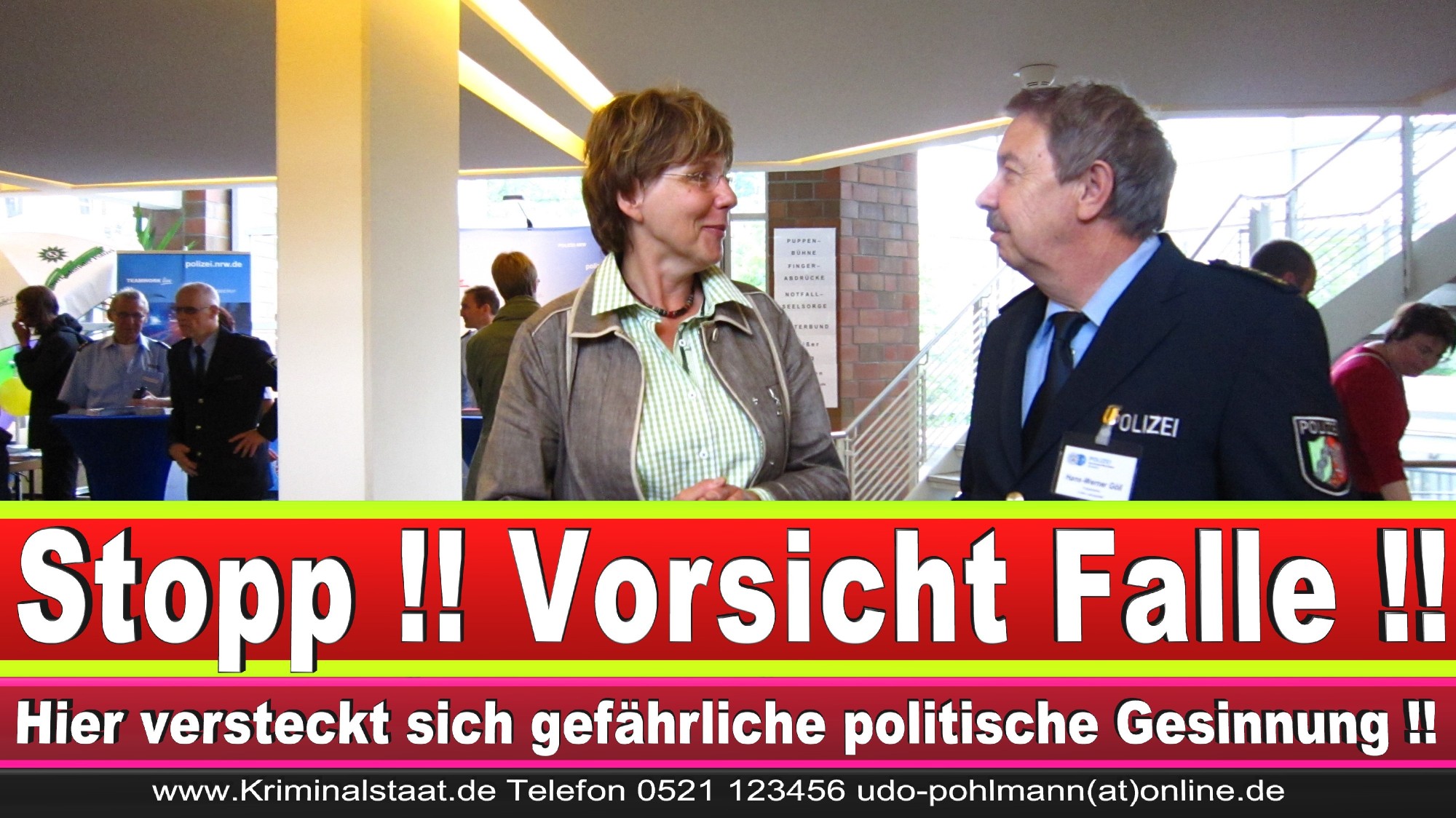 Polizeipräsidentin Katharina Giere Polizei Bielefeld NRW Erwin Südfeld Horst Kruse Polizeiuniform Polizeigewalt DEMONSTRATION Bahnhof (25) 1