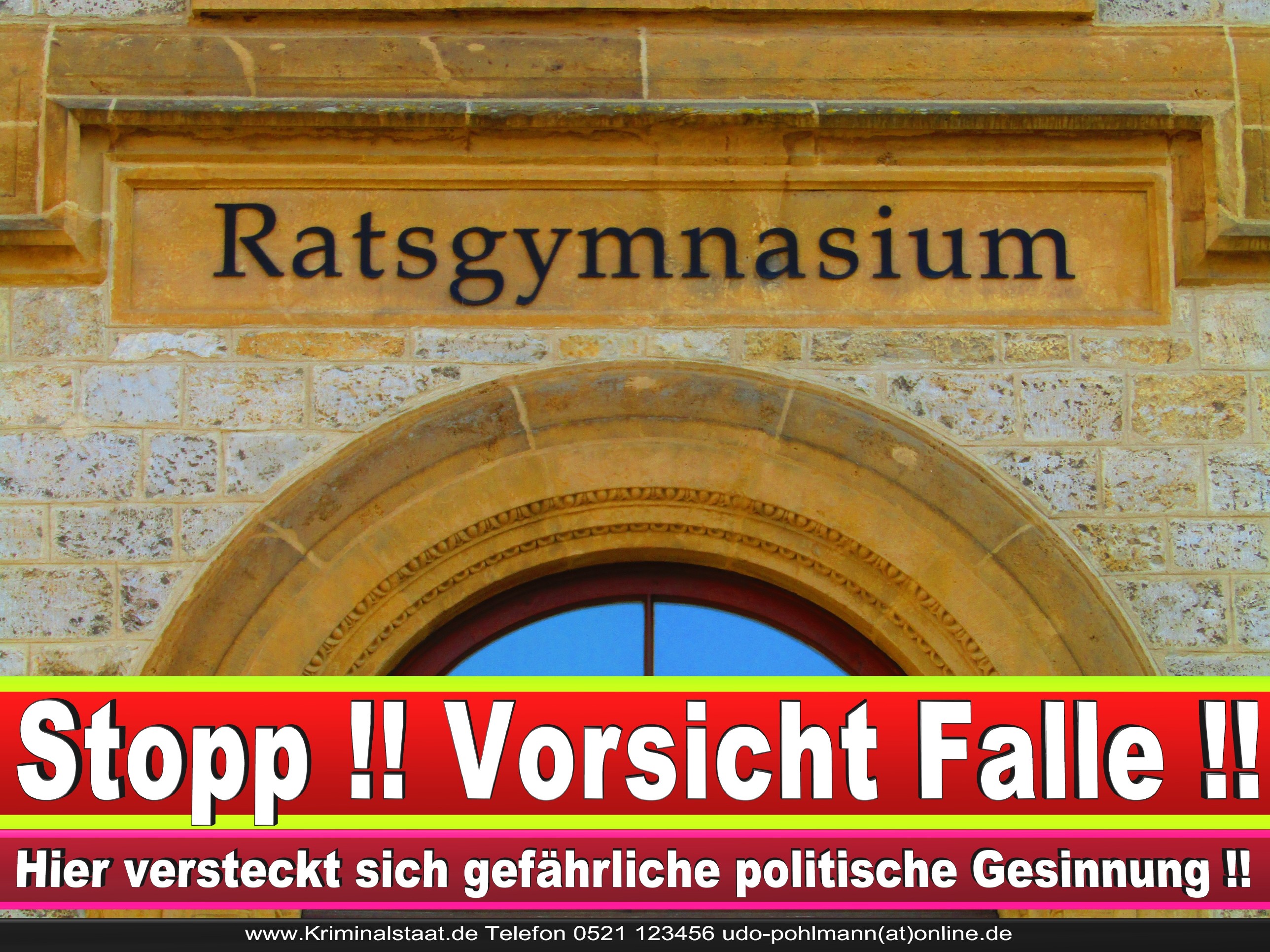 RATSGYMNASIUM BIELEFELD CDU BIELEFELD 4 LANDTAGSWAHL BUNDESTAGSWAHL BÜRGERMEISTERWAHL