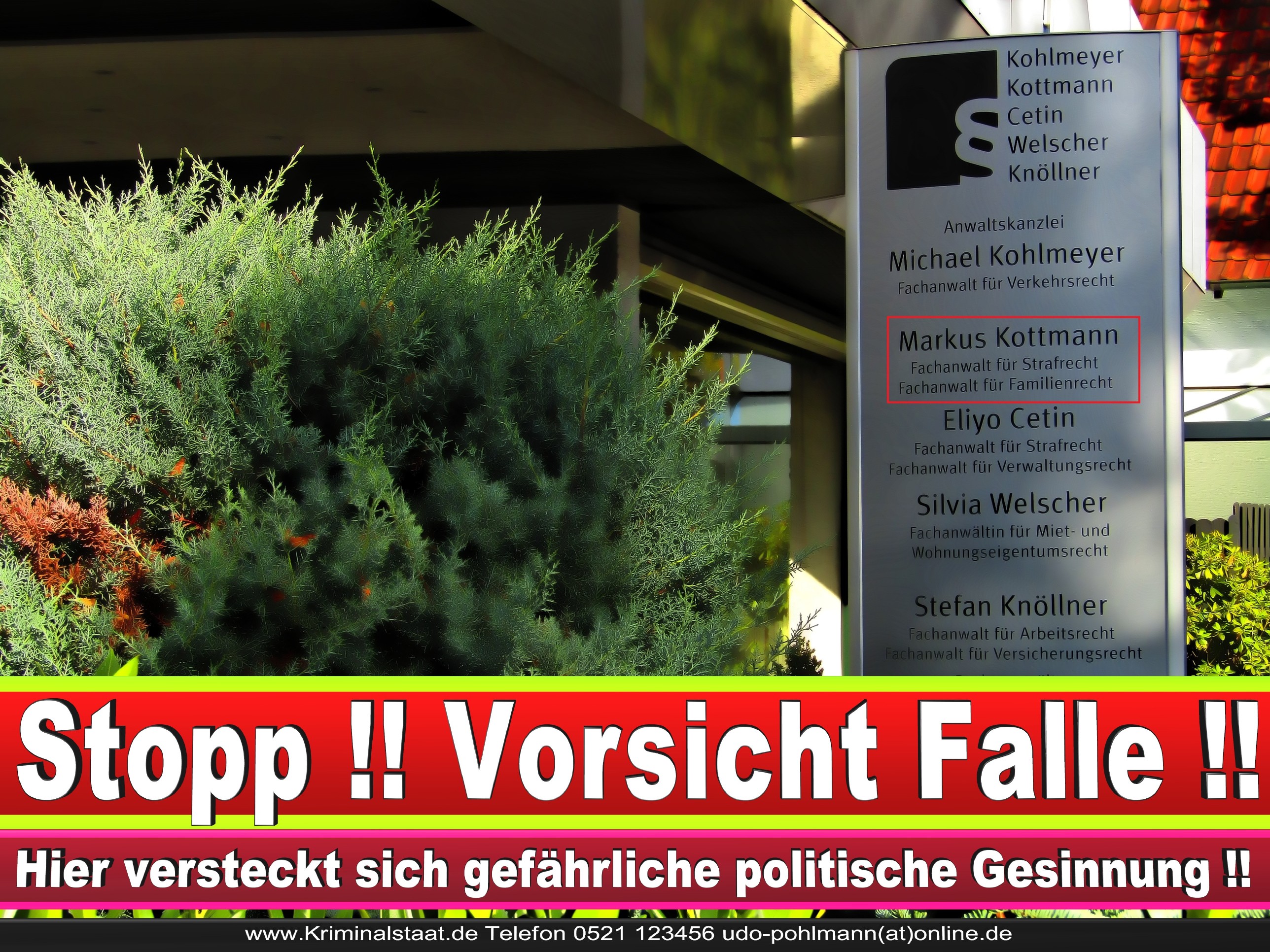 RECHTSANWÄLTE KOHLMEYER KOTTMANN CETIN WELSCHER KNÖLLNER RECHTSANWALT GÜTERSLOH GT 1 LANDTAGSWAHL BUNDESTAGSWAHL BÜRGERMEISTERWAHL