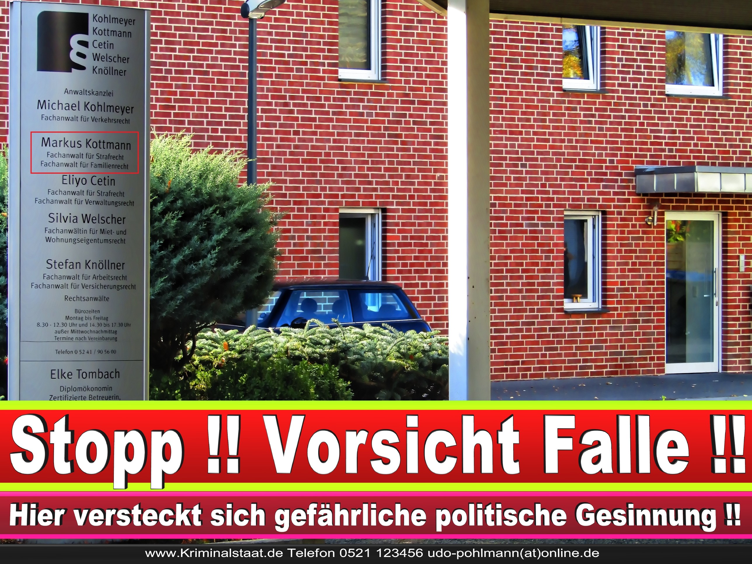 RECHTSANWÄLTE KOHLMEYER KOTTMANN CETIN WELSCHER KNÖLLNER RECHTSANWALT GÜTERSLOH GT 3 LANDTAGSWAHL BUNDESTAGSWAHL BÜRGERMEISTERWAHL