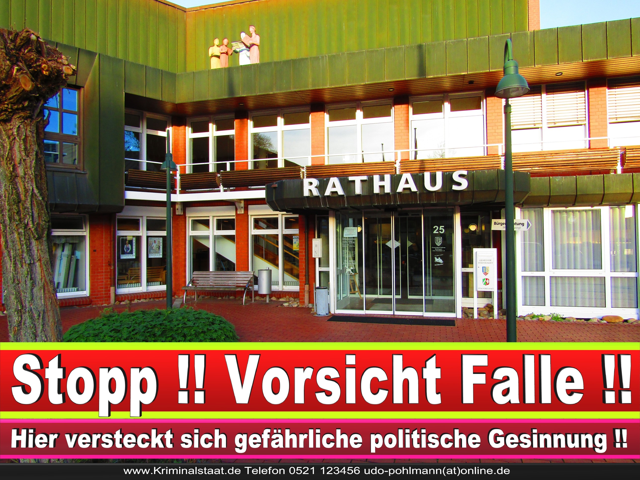 Rathaus Steinhagen CDU SPD FDP Ortsverband CDU Bürgerbüro CDU SPD Korruption Polizei Bürgermeister Karte Telefonbuch NRW OWL (14)
