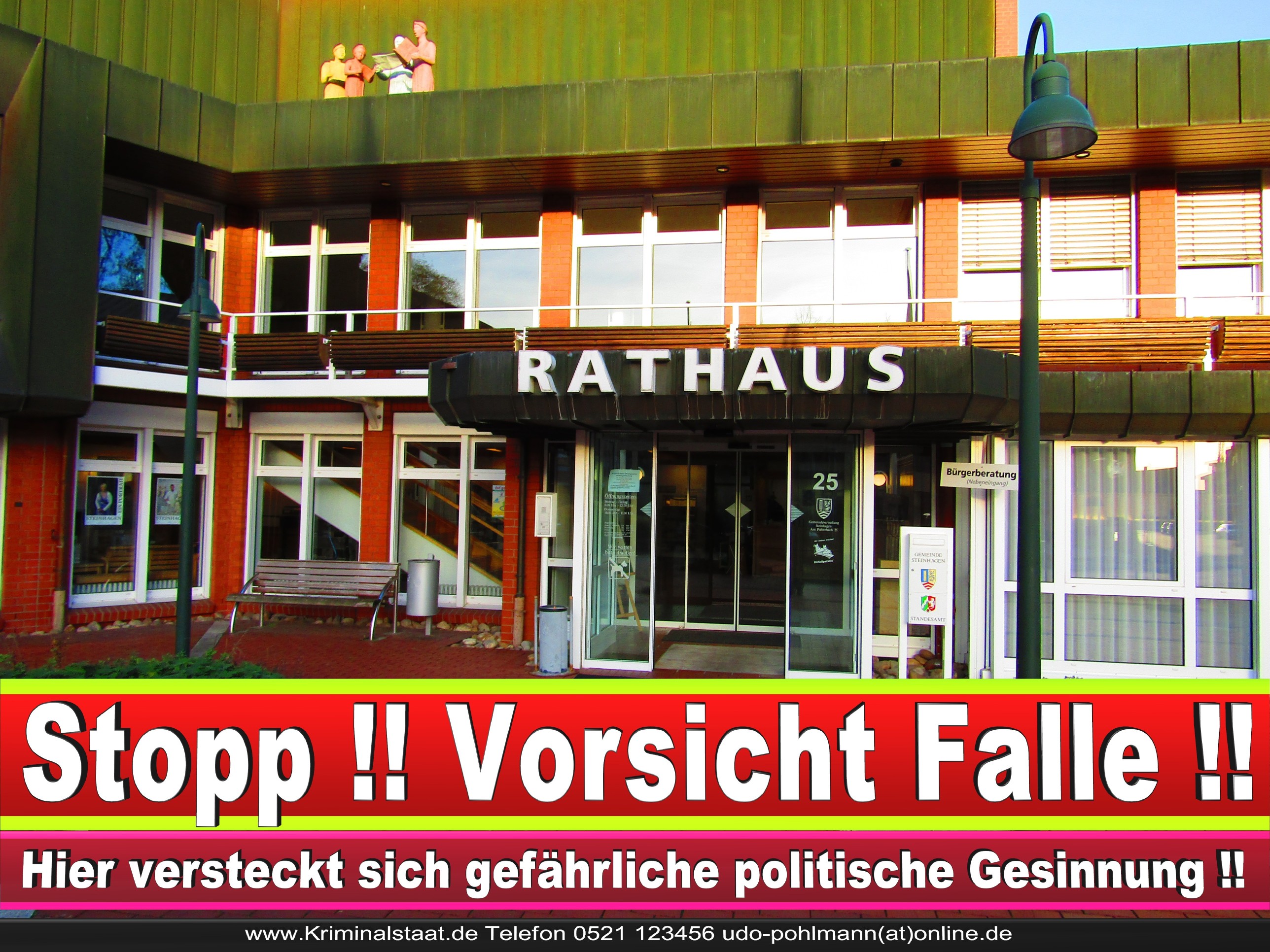 Rathaus Steinhagen CDU SPD FDP Ortsverband CDU Bürgerbüro CDU SPD Korruption Polizei Bürgermeister Karte Telefonbuch NRW OWL (16)