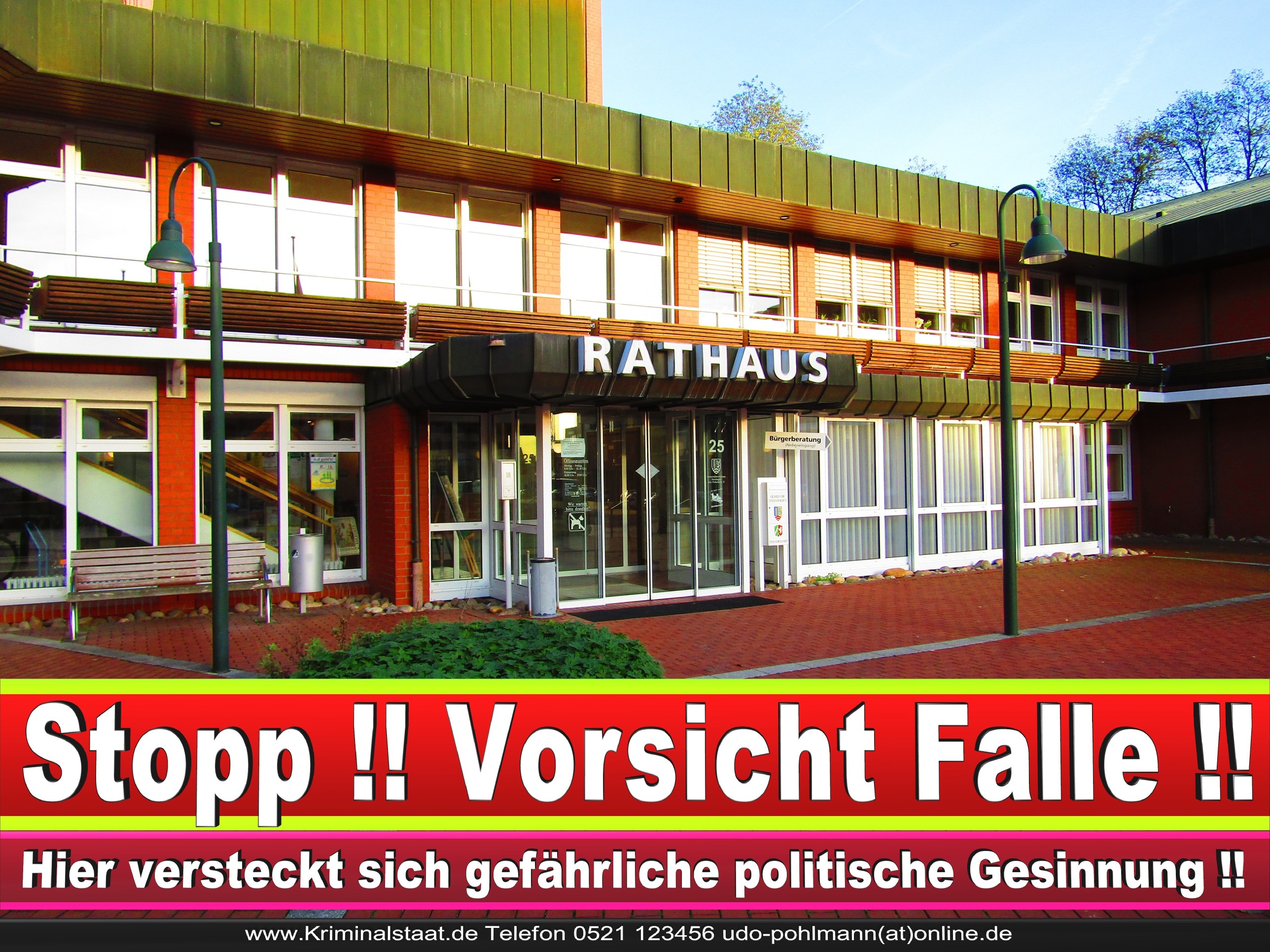 Rathaus Steinhagen CDU SPD FDP Ortsverband CDU Bürgerbüro CDU SPD Korruption Polizei Bürgermeister Karte Telefonbuch NRW OWL (19)