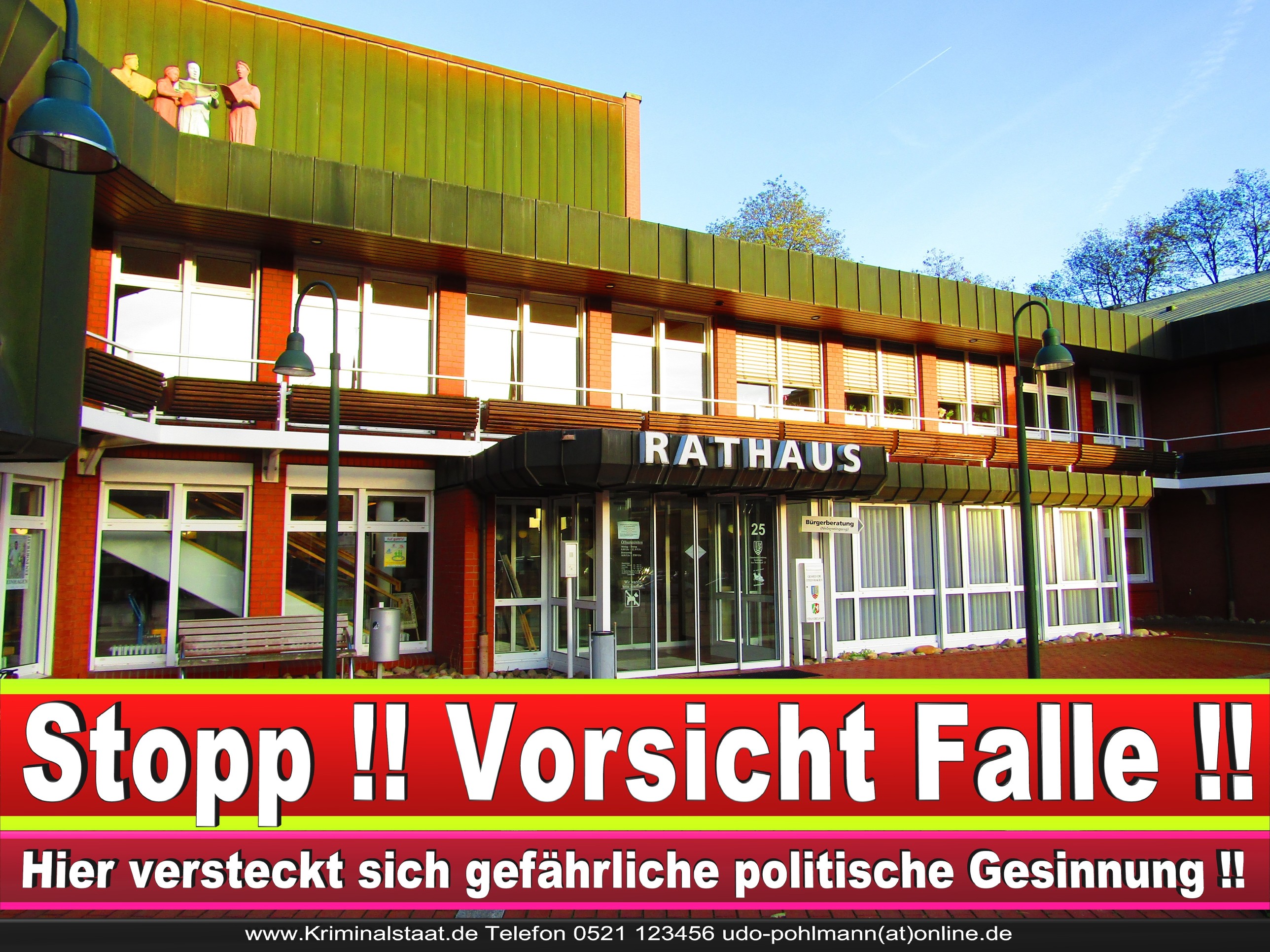 Rathaus Steinhagen CDU SPD FDP Ortsverband CDU Bürgerbüro CDU SPD Korruption Polizei Bürgermeister Karte Telefonbuch NRW OWL (20)