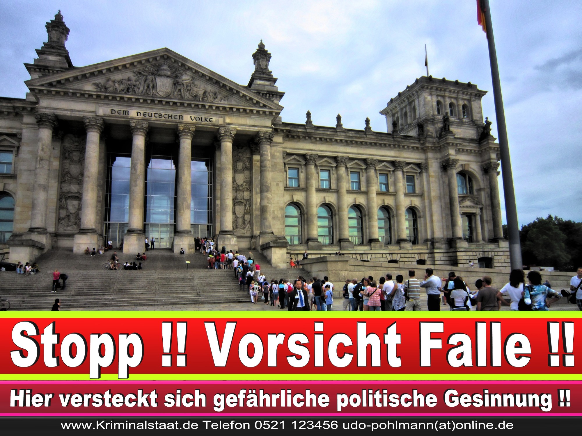 Reichstag Berlin Menschenschlange Stehen Deutsche Korruption Meldestelle 0521 123456 Edit