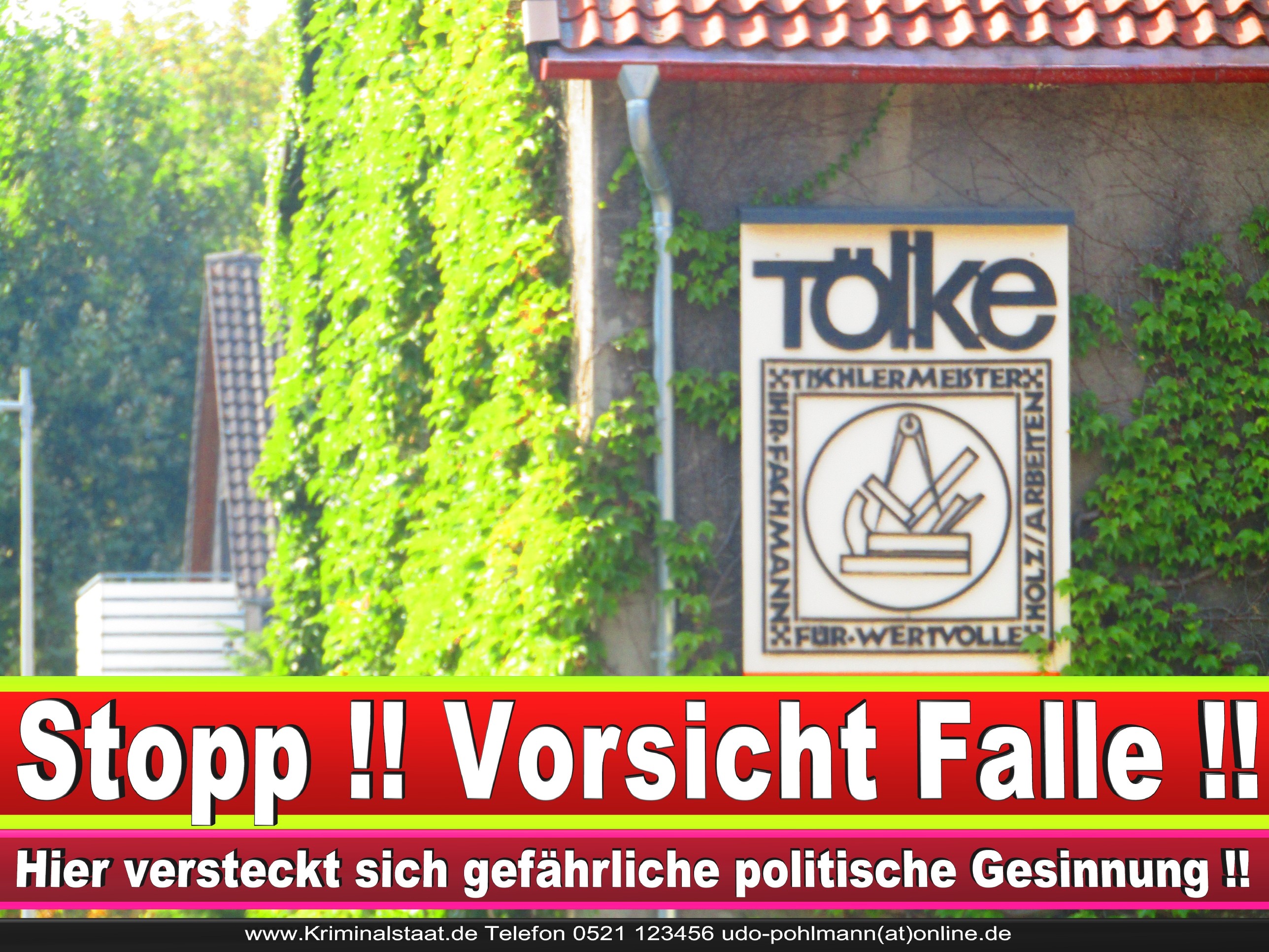 TISCHLEREI TOELKE CDU BIELEFELD TÖLKE 2 LANDTAGSWAHL BUNDESTAGSWAHL BÜRGERMEISTERWAHL