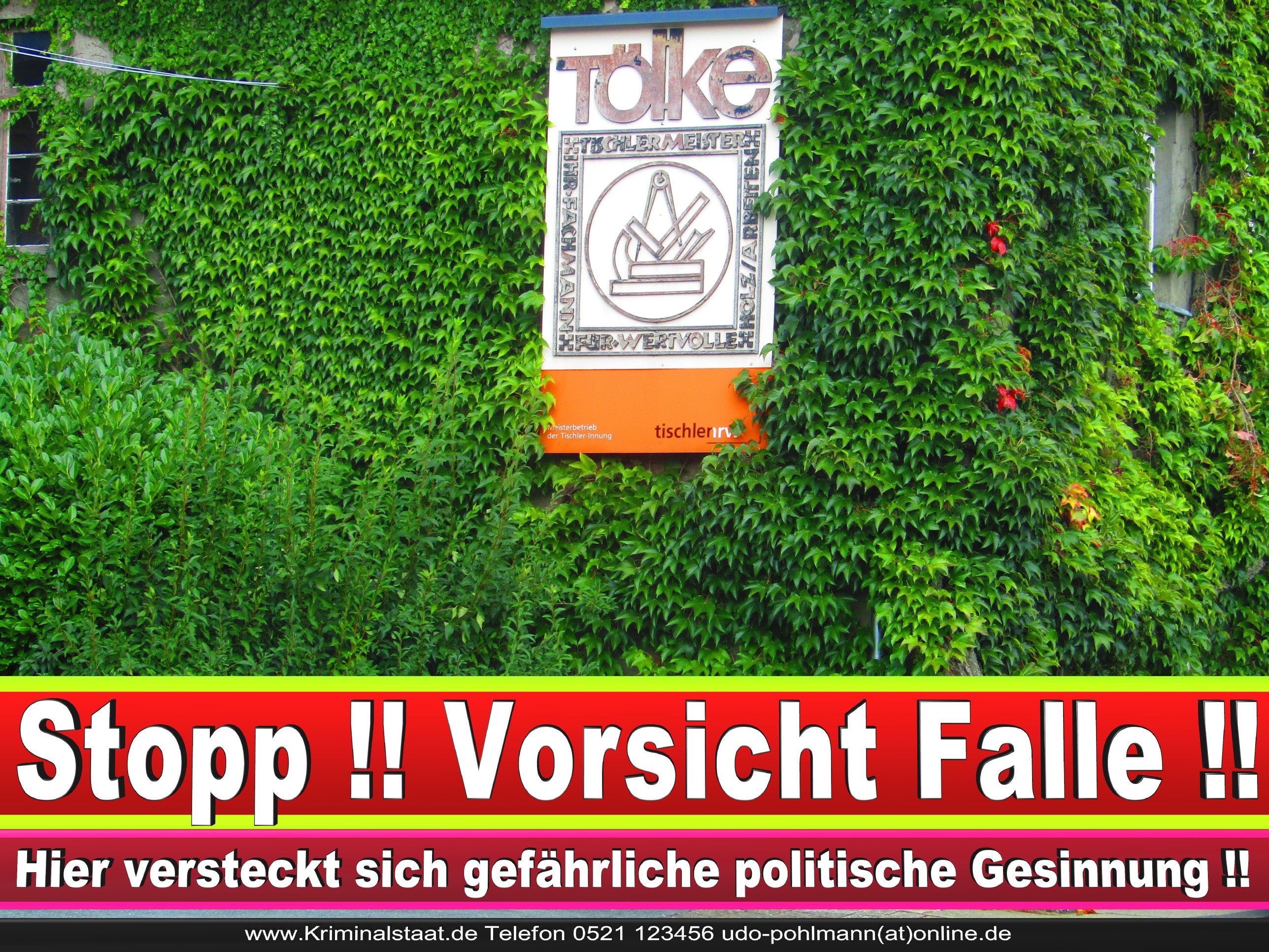TISCHLEREI TOELKE CDU BIELEFELD TÖLKE 3 LANDTAGSWAHL BUNDESTAGSWAHL BÜRGERMEISTERWAHL