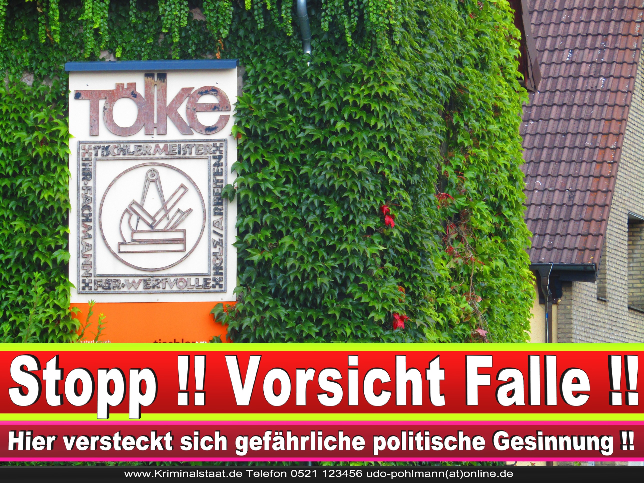 TISCHLEREI TOELKE CDU BIELEFELD TÖLKE 6 LANDTAGSWAHL BUNDESTAGSWAHL BÜRGERMEISTERWAHL
