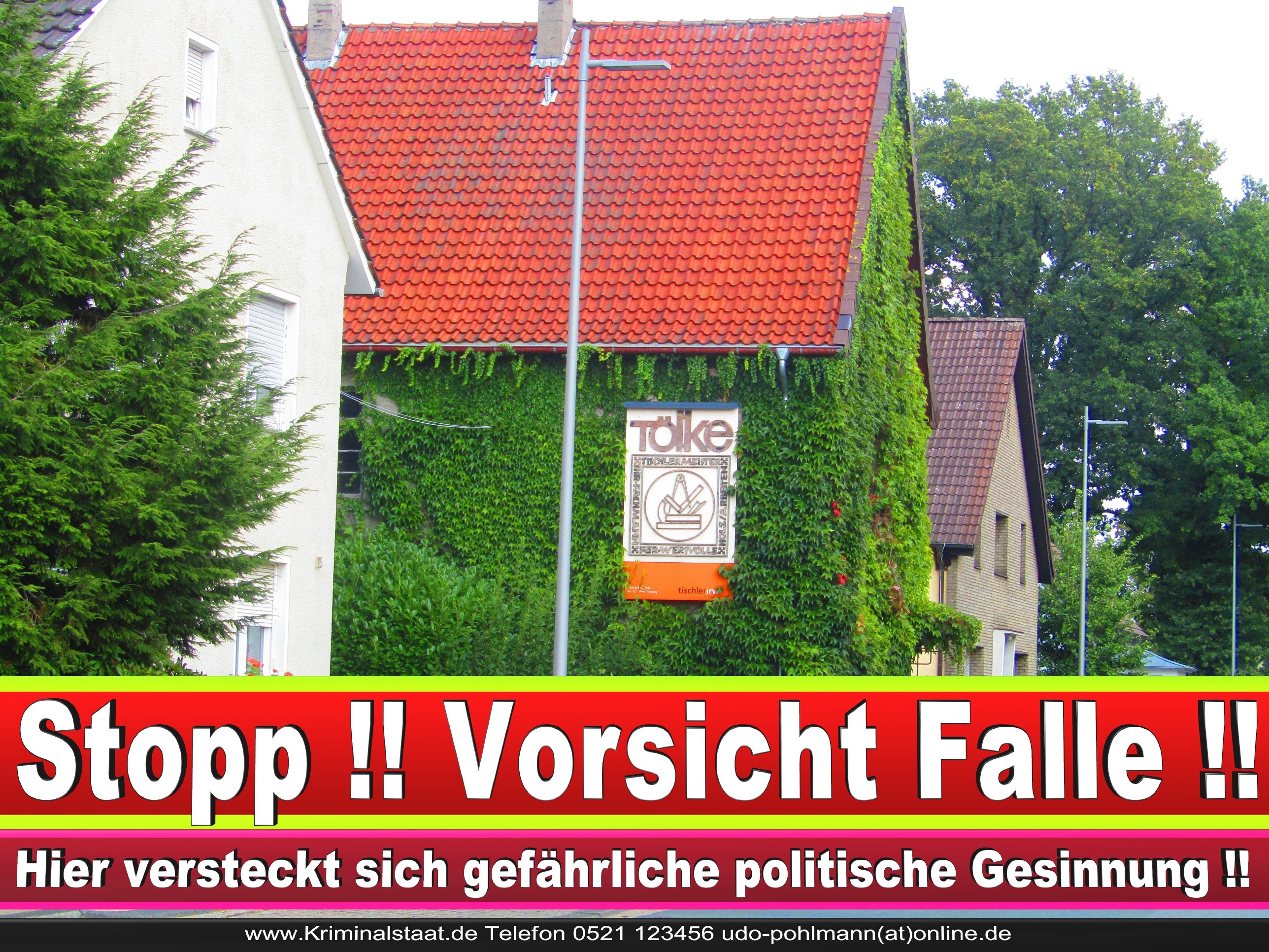 TISCHLEREI TOELKE CDU BIELEFELD TÖLKE 7 LANDTAGSWAHL BUNDESTAGSWAHL BÜRGERMEISTERWAHL