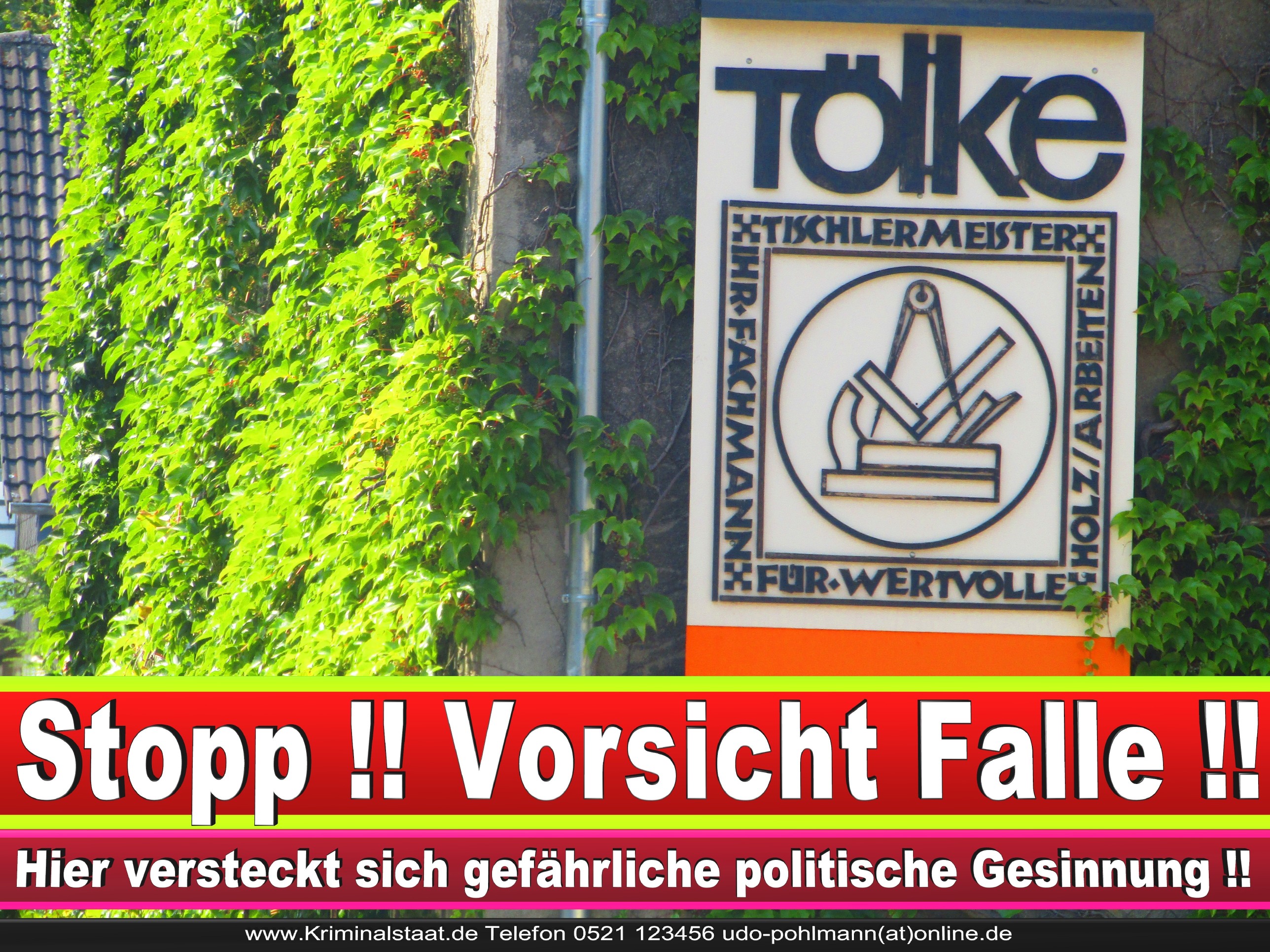 TISCHLEREI TOELKE CDU BIELEFELD TÖLKE 8 LANDTAGSWAHL BUNDESTAGSWAHL BÜRGERMEISTERWAHL