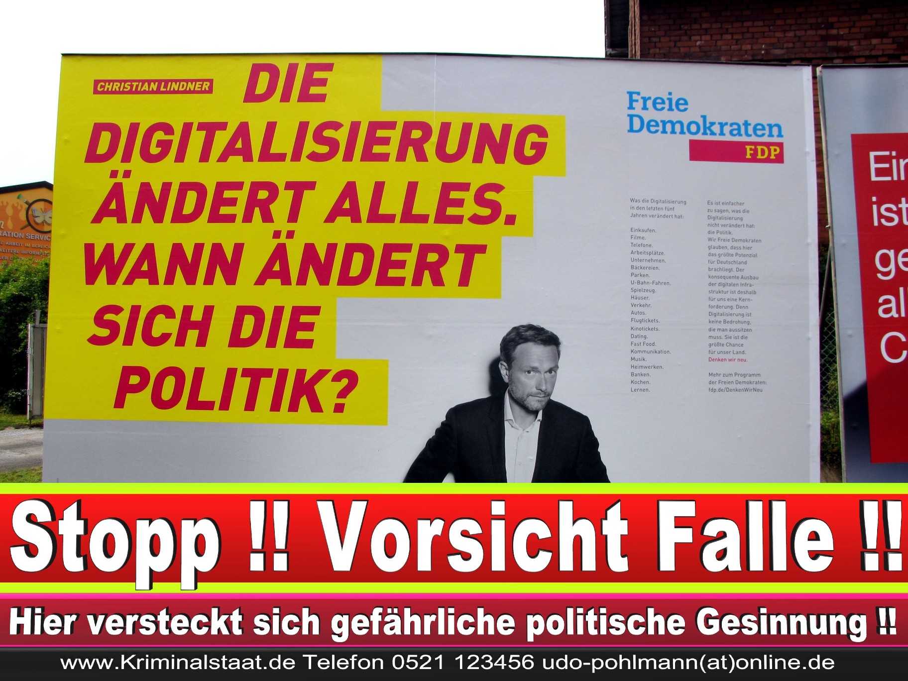 Wahlwerbung Wahlplakate Landtagswahl 2019 Europawahl CDU SPD FDP 2021 (91)