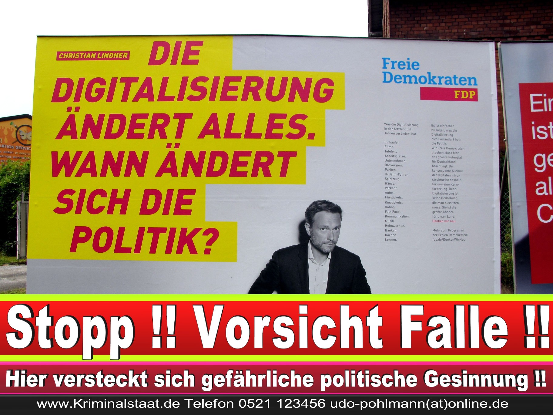 Wahlwerbung Wahlplakate Landtagswahl 2019 Europawahl CDU SPD FDP 2021 (92)