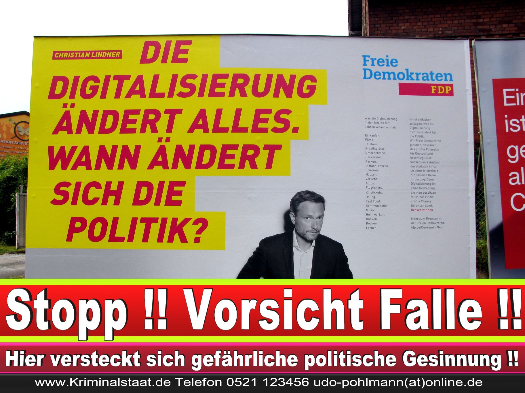 Wahlwerbung Wahlplakate Landtagswahl 2019 Europawahl CDU SPD FDP 2021 (93)
